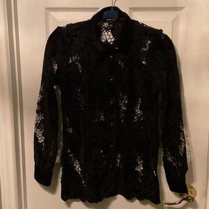 River Island Elegant Black Lace Top